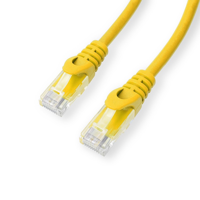 Assynia Cat5e U/UTP Slimline Patch Lead, LSZH, 0.3m, Yellow